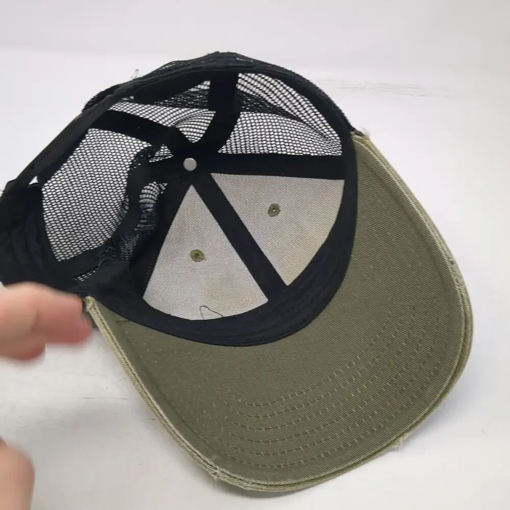 The North Face Trucker Hat Green One Size Mesh Snapback Alpine Equipment Patch